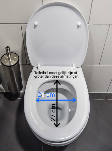 toiletbril afmetingen